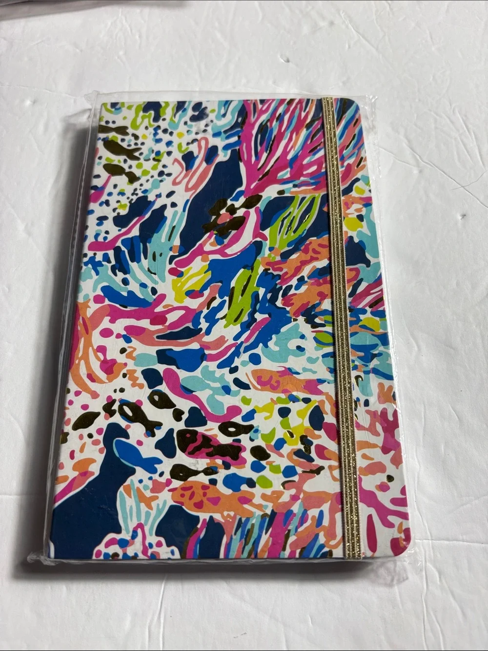 Lilly Pulitzer Hardcover Notebook with Gold Elastic